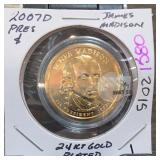 2007-D James Madison Presidential Dollar