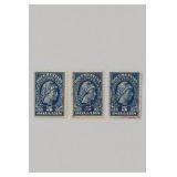 1914 U.S. R244 $5 Documentary Stamp Set Of 3