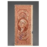 U.S. 25¢ Internal Revenue Certificate Stamp