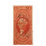 U.S. $1 Internal Revenue Entry Of Goods Stamp