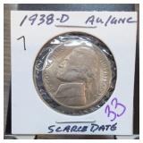 1938-D Jefferson Nickel, UNC