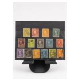 15 U.S. Postage Stamps, Washington & Franklin