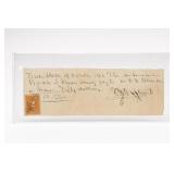 October 1860 Handwritten Note With U.S. 2¢ Stamp