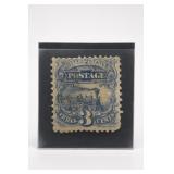 1869 U.S. #114 Three-Cent Grill Locomotive Stamp