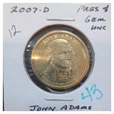 2007-D Presidential Dollar, Gem UNC