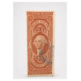 U.S. Internal Revenue 25¢ Certificate With Seal