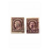 U.S. #417 Franklin Claret Brown 12¢ Used Pair