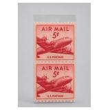 U.S. #C37 Skymaster Air Mail 5¢ Stamp Pair