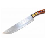 Damascus Steel Chef Knife With Decorative Handle