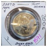 2007-D John Adams Presidential Dollar
