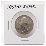 1963-D Washington Quarter, Silver