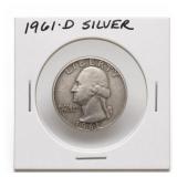 1961-D Washington Quarter, Silver