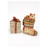 Fitz And Floyd Winter Holiday Santa Figurines, 2