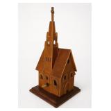 Wooden Church Wind-Up Music Box