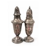 Sterling Silver Weighted Salt & Pepper Shaker Pair