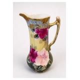 Hand Painted Nippon Floral Pitcher