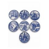 Spode Blue Room Collection 7 Christmas Plates