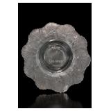 Lalique Honfleur Geranium Glass Dish