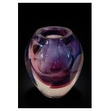 Flavio Poli For Seguso Murano Sommerso Style Vase