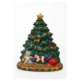 Cast Iron Merry Christmas Tree Doorstop