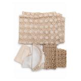 Vintage Crochet Lace Table Linens & Trim Lot