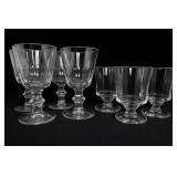 Libbey Set of 6 Clear Glass Goblets & Tumblers
