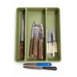 Vintage Mixed Stainless Steel Kitchen Knife Set