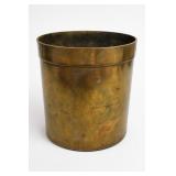 Vintage Cylindrical Brass Planter Cachepot