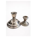 Sterling Silver Weighted Candlestick Pair 1 is 950