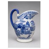 Blue And White Chinese Porcelain Pitcher