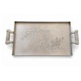 Everlast Aluminum Floral Serving Tray
