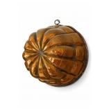 Antique French Copper Tin-Lined Floral Cake Mold