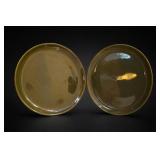 Brusche Pottery Large Trays, Pair