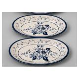 Lang Floral Blues 2003 Earthenware Platter Set