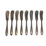 Quality Silver Plate Butter Spreaders, Set Of 8