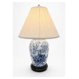 Blue And White Ginger Jar Porcelain Table Lamp