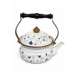 Blue Danube Enamel Tea Kettle With Lid