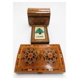 Handmade Lebanon Inlaid Wood Box Set