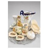 Homer Laughlin Porcelain Wash Set & Decor Lot