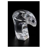 Saint-Louis France Crystal Eagle Head Sculpture