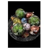 10-Piece Christmas Glass Ornament Set