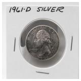1961-D Washington Quarter, Silver