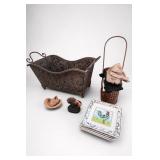 Cast Iron Jardiniï¿½re With Decorative Assortment