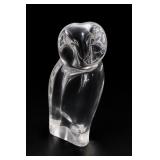 Baccarat Owl Crystal Figurine