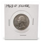 1963-D Washington Quarter, Silver