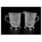 Higbee Paneled Thistle Glass Sugar Bowl Pair