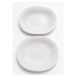 Garden Ridge White Embossed Platter Set
