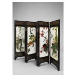 Chinese Niao Yu Hua Xiang Six-Panel Screen