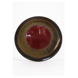 West German Pottery Bowl, Red Glaze, 16 Inch