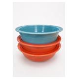 Homer Laughlin Fiesta Bowl Set, 3 Pc